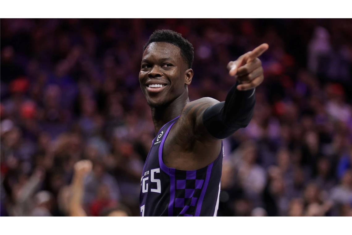 Dennis Schröder reagiert nach einem Foul.