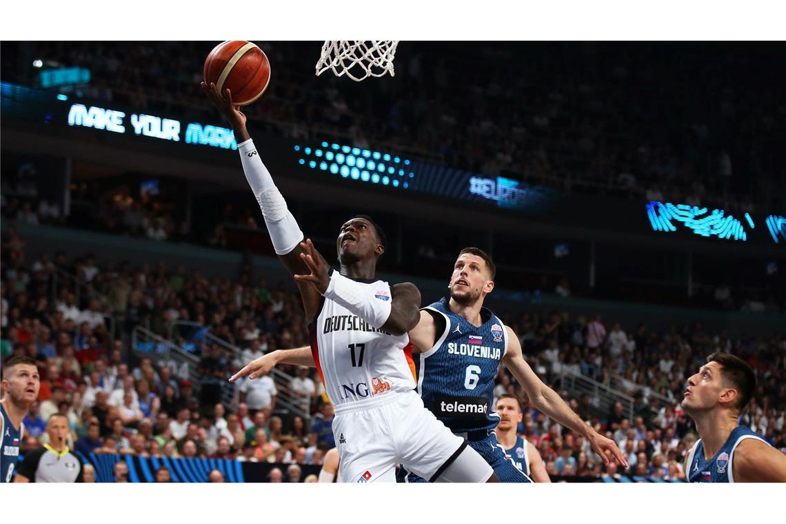Dennis Schröder suchte gegen Slowenien lange seinen Rhythmus.