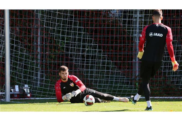 Dennis Seimen beim Training am Dienstag