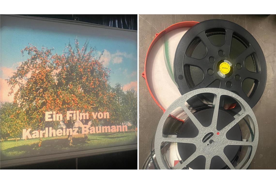 Freiluftkino im Villa Berg Park: „Dieser Film ist ein ästhetischer Genuss“ Der 16mm-Film ist aufgerollt und wird auf eine Leinwand im Park der Villa Berg projiziert.