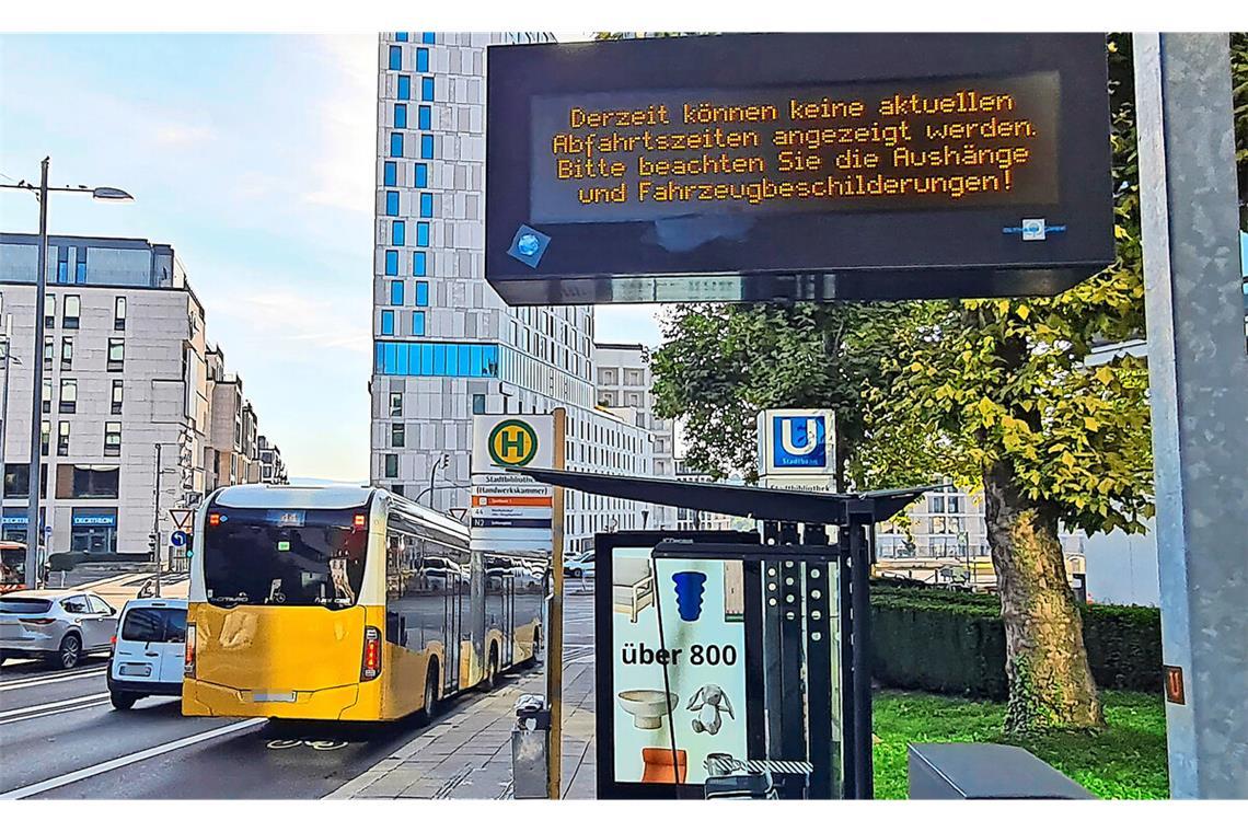 Der 44er ist weg, und wann der nächste fährt, ist unklar.