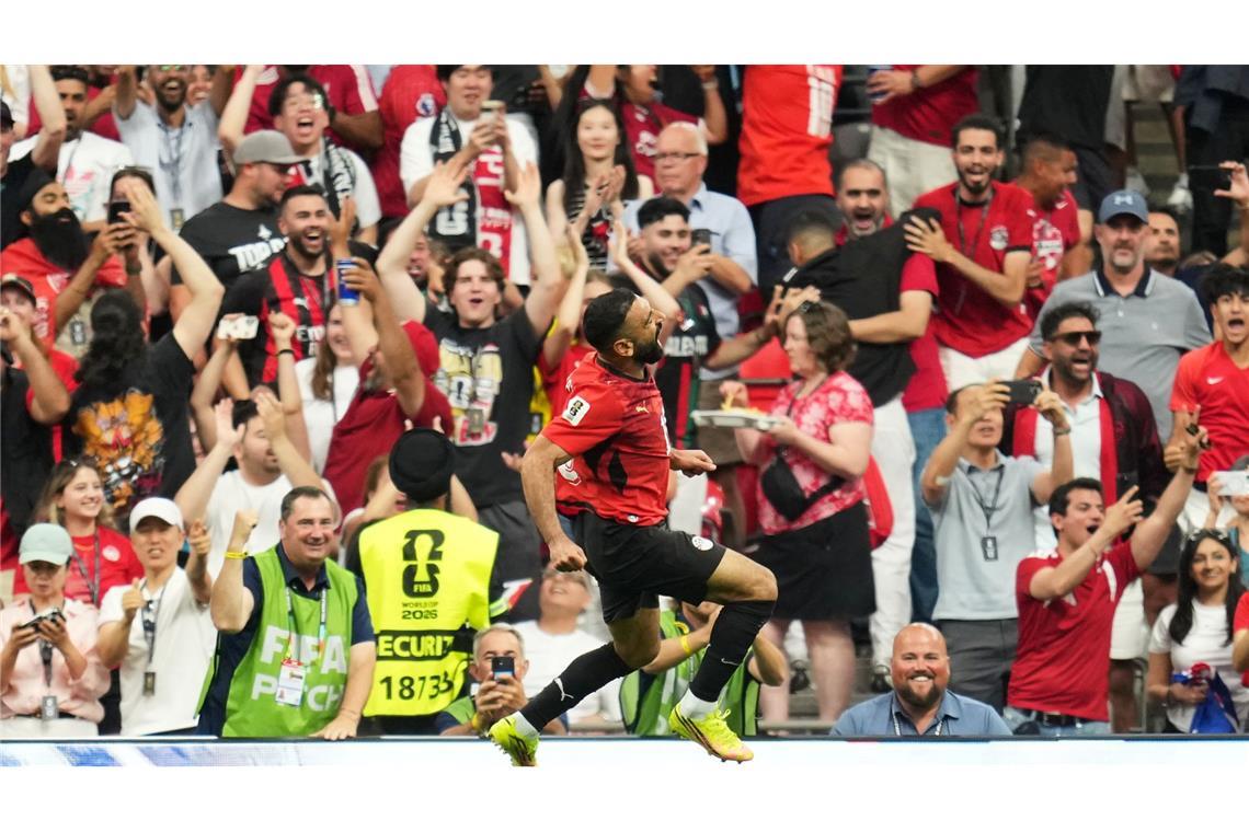 Der Ägypter Mohamed Salah jubelt, nachdem er beim WM-Gruppenspiel gegen Neuseeland das zweite Tor seiner Mannschaft erzielt hat.