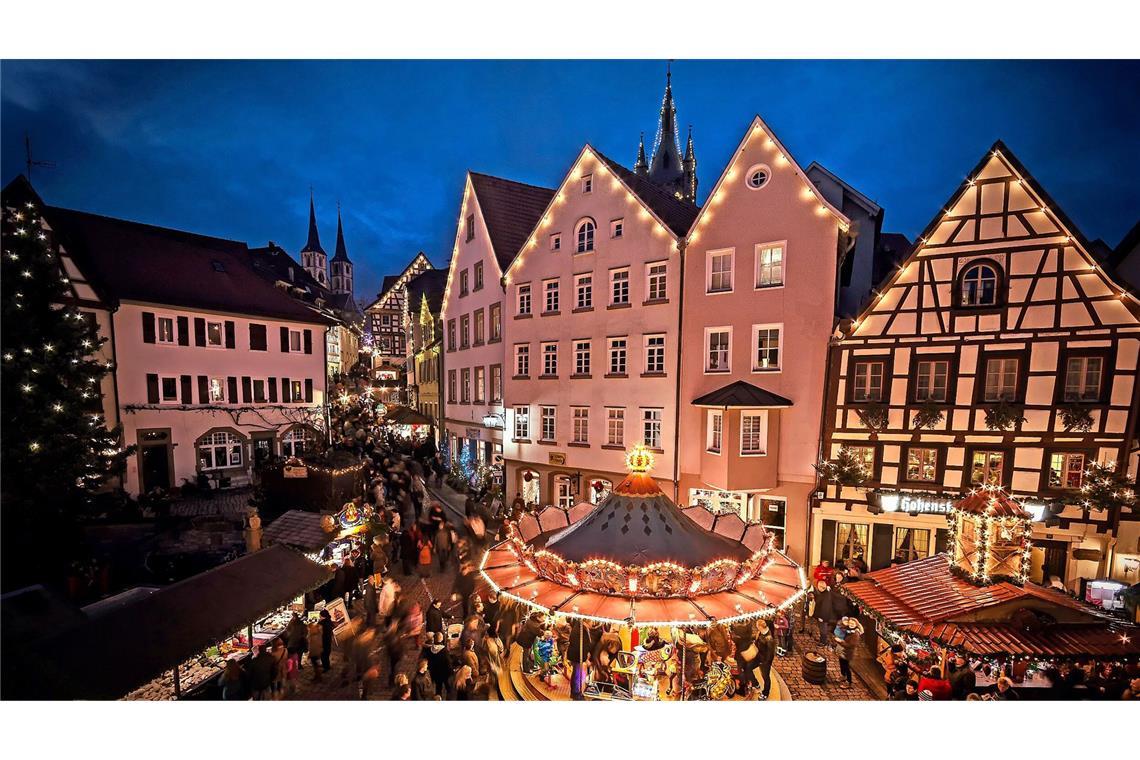 Der Altdeutsche Weihnachtsmarkt in Bad Wimpfen.