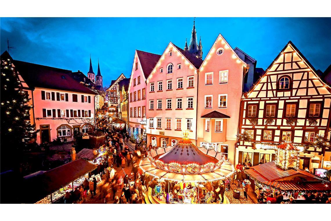 Der Altdeutsche Weihnachtsmarkt in Bad Wimpfen.