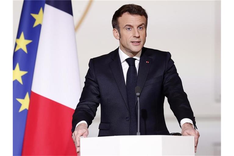 Der amtierende Präsident Emmanuel Macron hat gute Chancen auf einen Wahlerfolg. Foto: Ian Langsdon/EPA POOL/AP/dpa