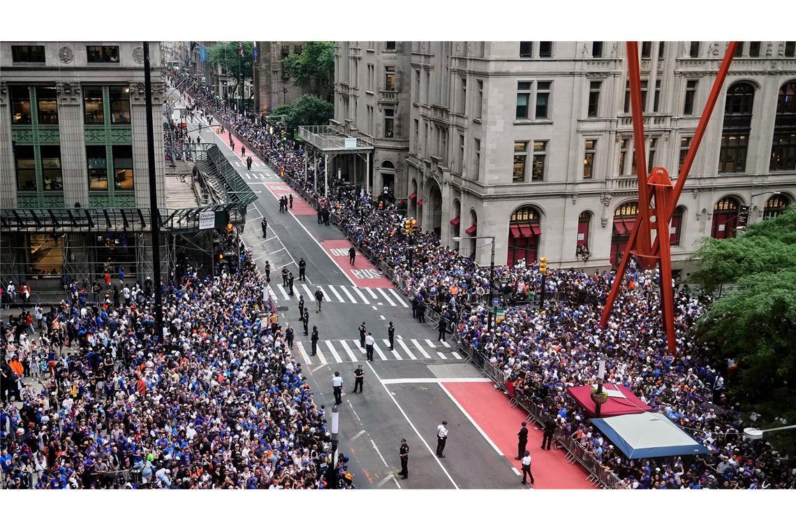 Der Andrang zur Knicks-Parade in New York war riesig.