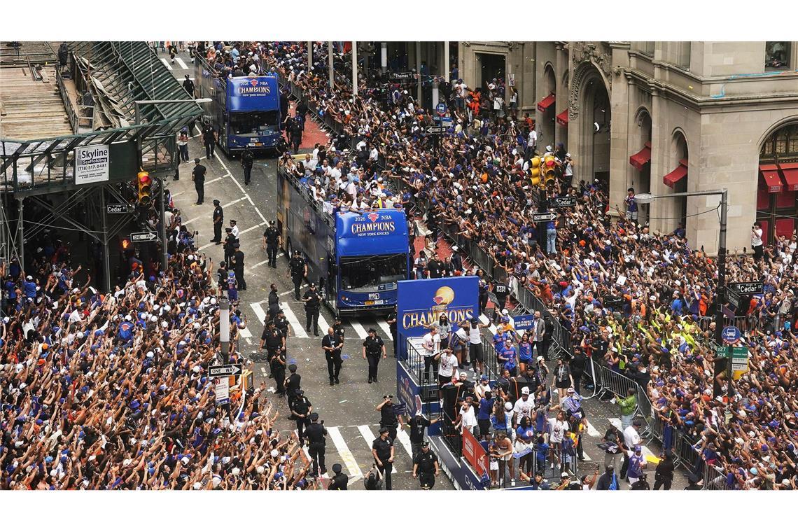 Der Andrang zur Knicks-Parade in New York war riesig.