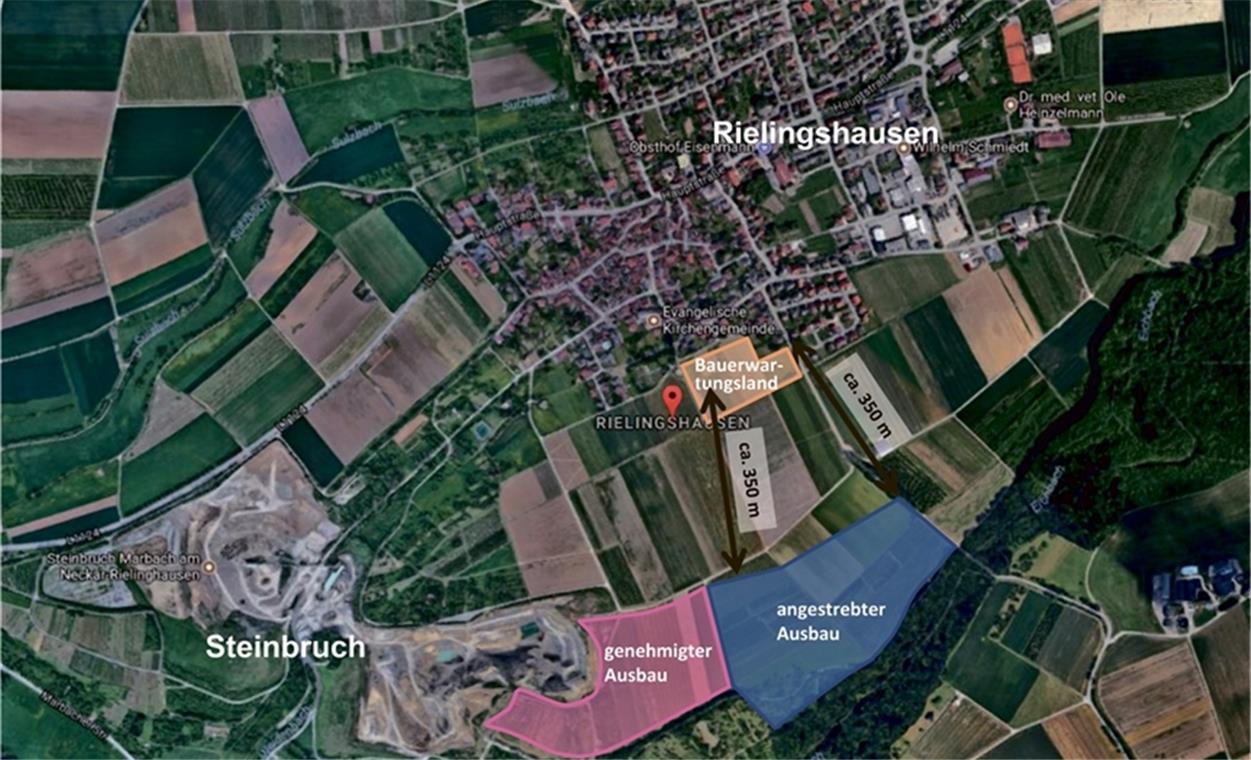 Der angestrebte Ausbau würde ins Landschaftsschutzgebiet führen. Foto: Google Earth/BKZ