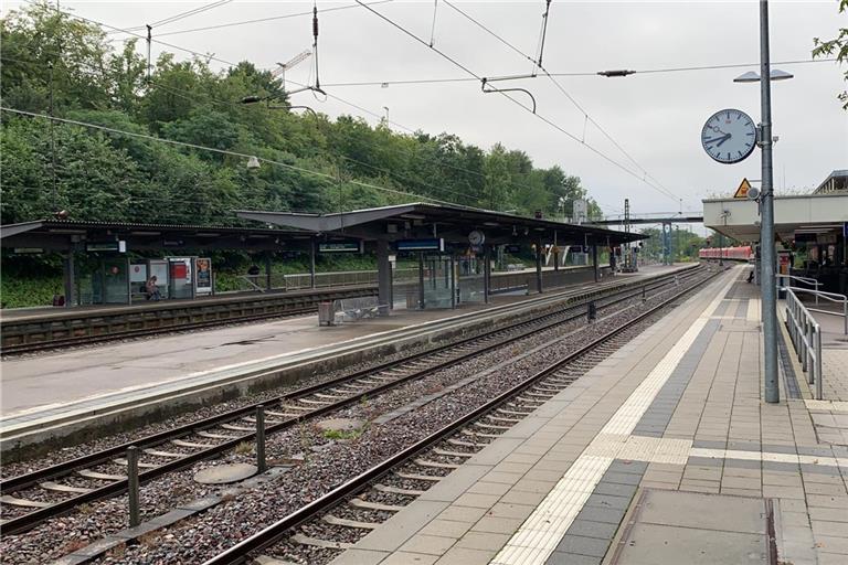 Der Backnanger Bahnhof heute Morgen. Foto: A. Becher