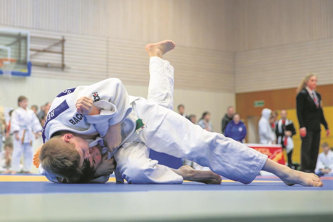 Eine Silbermedaille und viel Lob für die TSG Der Backnanger Elias Reisch (oben) nahm einige seiner Gegner ordentlich in die Mangel. Foto: A. Becher
