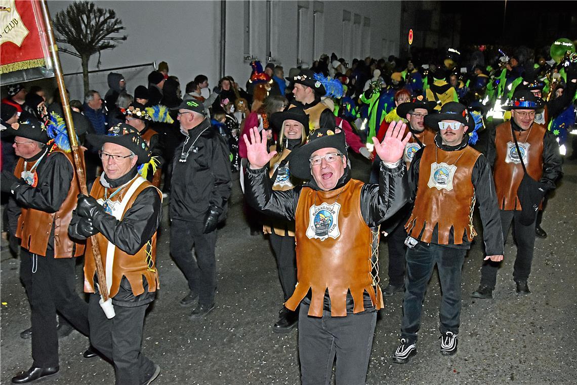 Der Backnanger Karnevalsclub. Nachtumzug der Schbiallomba-Schlotzer in Auenwald....