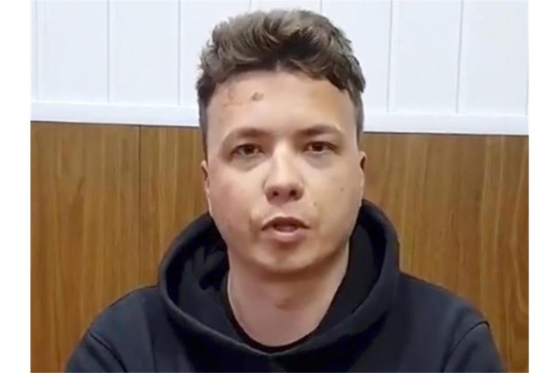 Fluggesellschaften meiden Luftraum über Belarus Der belarussische Blogger Roman Protassewitsch. Foto: Telegram/Social Media/dpa