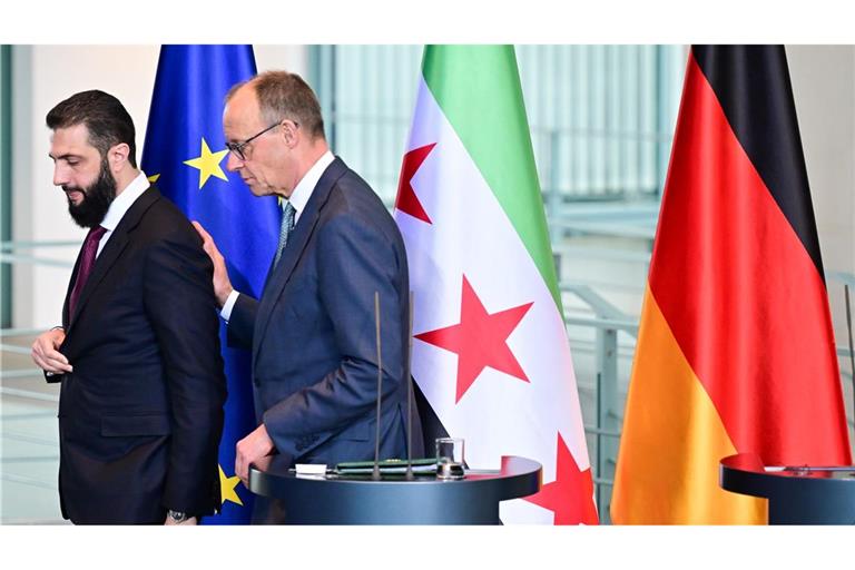 Der Besuch von Syriens Übergangspräsident Al-Scharaa in Berlin stieß nicht nur bei Angehörigen syrischer Minderheiten auf Kritik. (Archivfoto)