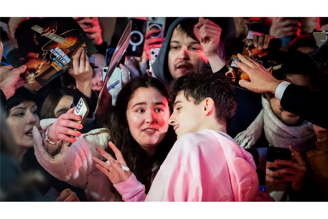 Ist Filmtok das neue Booktok? Der Besuch von Timothée Chalamet bei der Berlinale wurde auch in den sozialen Medien gepostet. (Archivbild)