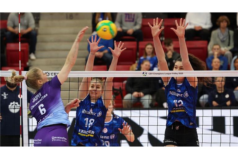 Der Block muss stehen: Die Volleyballerinnen von Allianz MTV Stuttgart treten an diesem Donnerstag im polnischen Rzeszow an.