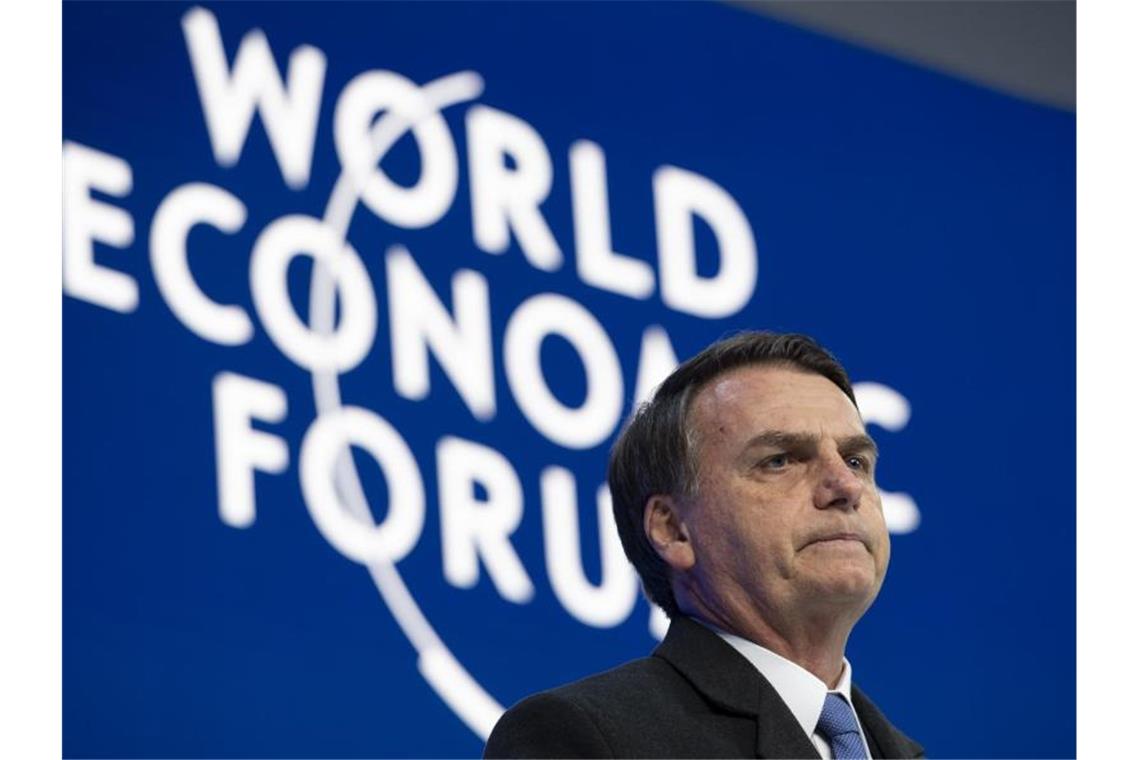 Der brasilianische Präsident Jair Bolsonaro ist ebenfalls nach Davos gekommen. Foto: Gian Ehrenzeller/KEYSTONE
