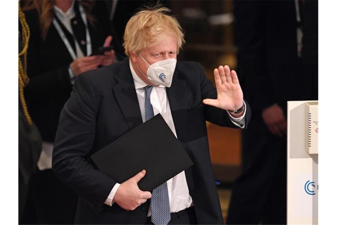 Sicherheitskonferenz: Sorge vor Krieg in Europa Der britische Premierminister Boris Johnson ist ebenfalls in München vor Ort. Foto: Tobias Hase/dpa