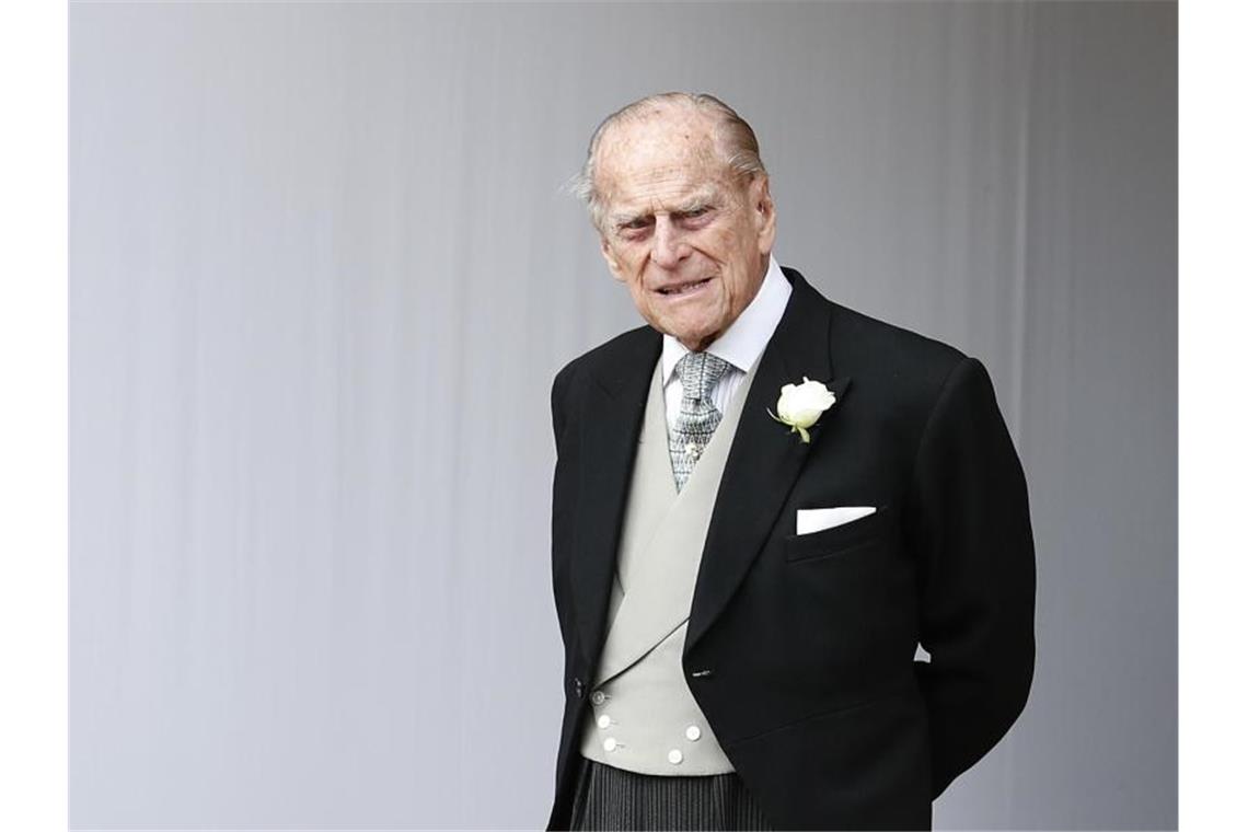 Der britische Prinz Philip in der St. George's Chapel im Schloss Windsor. Foto: Alastair Grant/AP Pool/AP/dpa