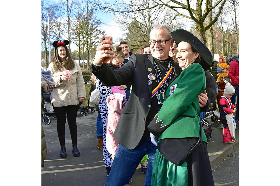 Der Bürgermeister aus Althütte. Faschingsumzug in Althütte. SK