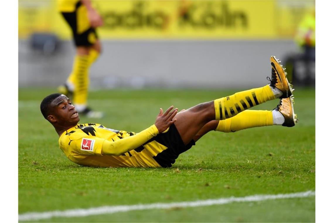 Saison-Aus für BVB-Jungstar Moukoko Der BVB muss den Rest der Saison auf Youssoufa Moukoko verzichten. Foto: Marius Becker/dpa-Pool/dpa