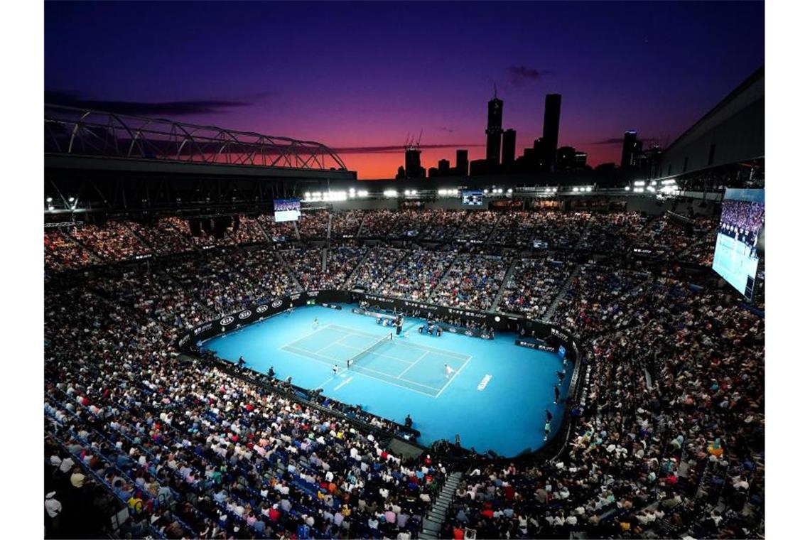Der Center Court der Australian Open in Melbourne. Foto: Dave Hunt/AAP/dpa