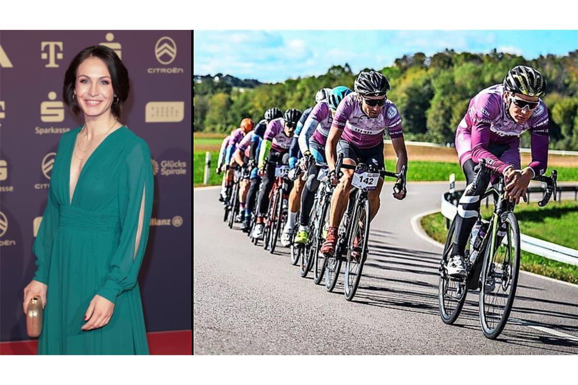 Der Charity Bike Cup lockt Promis wie die ehemalige Top-Biathletin Magdalena Neuner sowie ambitionierte Amateur- und Hobby-Radler an (hier ein Tross im Jahr 2024 auf dem Weg von Heimerdingen nach Hochdorf).