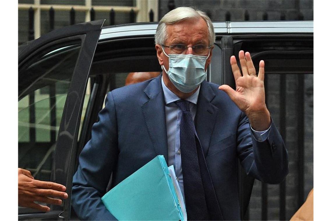 Der Chefunterhändler der Europäischen Union für den Brexit, Michel Barnier, trifft in der 10 Downing Street ein. Foto: Kirsty O'connor/PA Wire/dpa