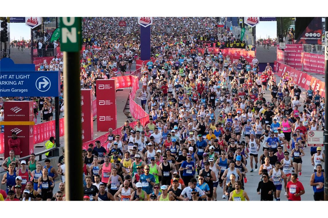 Ugander Kiplimo gewinnt Chicago-Marathon Der Chicago-Marathon ist bekannt für seine schnellen Zeiten.
