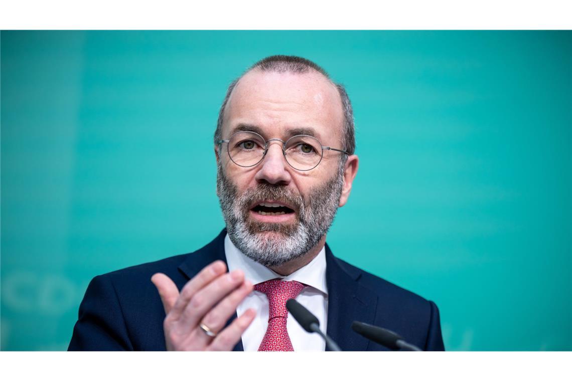Der CSU-Politiker Manfred Weber steht seit 2014 an der Spitze der EVP-Fraktion im Europaparlament.