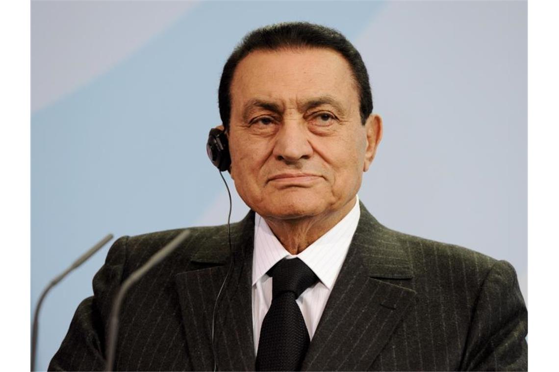 Der damalige ägyptische Präsident Husni Mubarak im Jahr 2010 in Berlin. Foto: Alina Novopashina/dpa