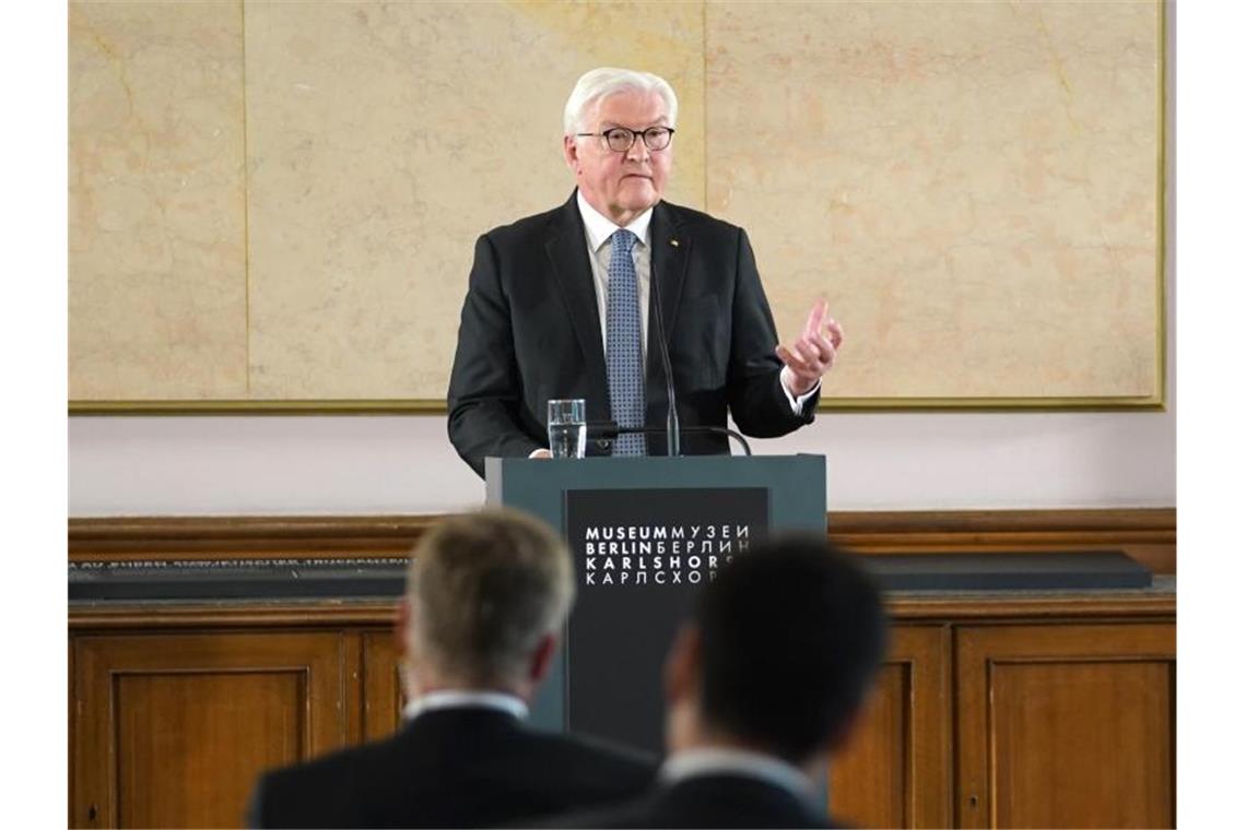 „Der deutsche Krieg gegen die Sowjetunion war eine mörderische Barbarei“, so Bundespräsident Frank-Walter Steinmeier. Foto: Jörg Carstensen/dpa