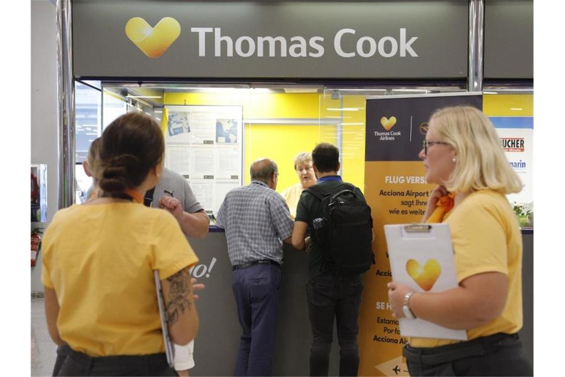 Der deutsche Reiseveranstalter Thomas Cook hat nach seinem Insolvenzantrag alle Reisen bis einschließlich 31. Oktober 2019 abgesagt. Foto: Clara Margais