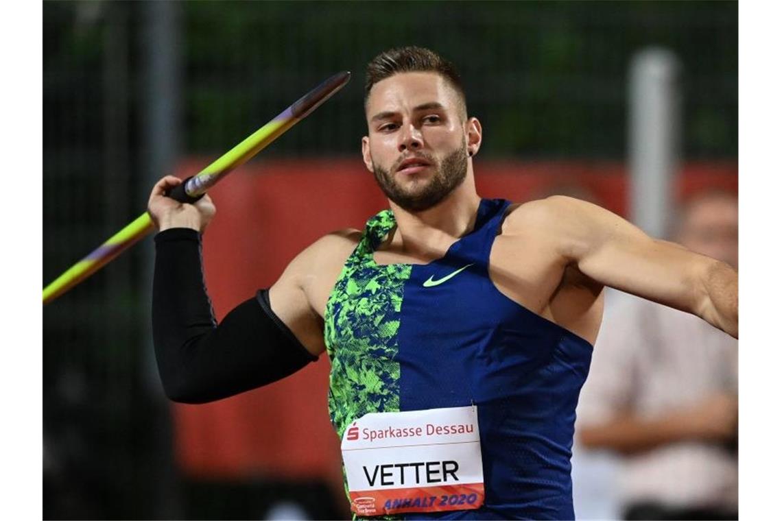 Speerwerfer Vetter will vom IOC Engagement für Tokio-Spiele Der deutsche Speerwerfer Johannes Vetter in Aktion. Foto: Hendrik Schmidt/dpa-Zentralbild/dpa/Archivbild