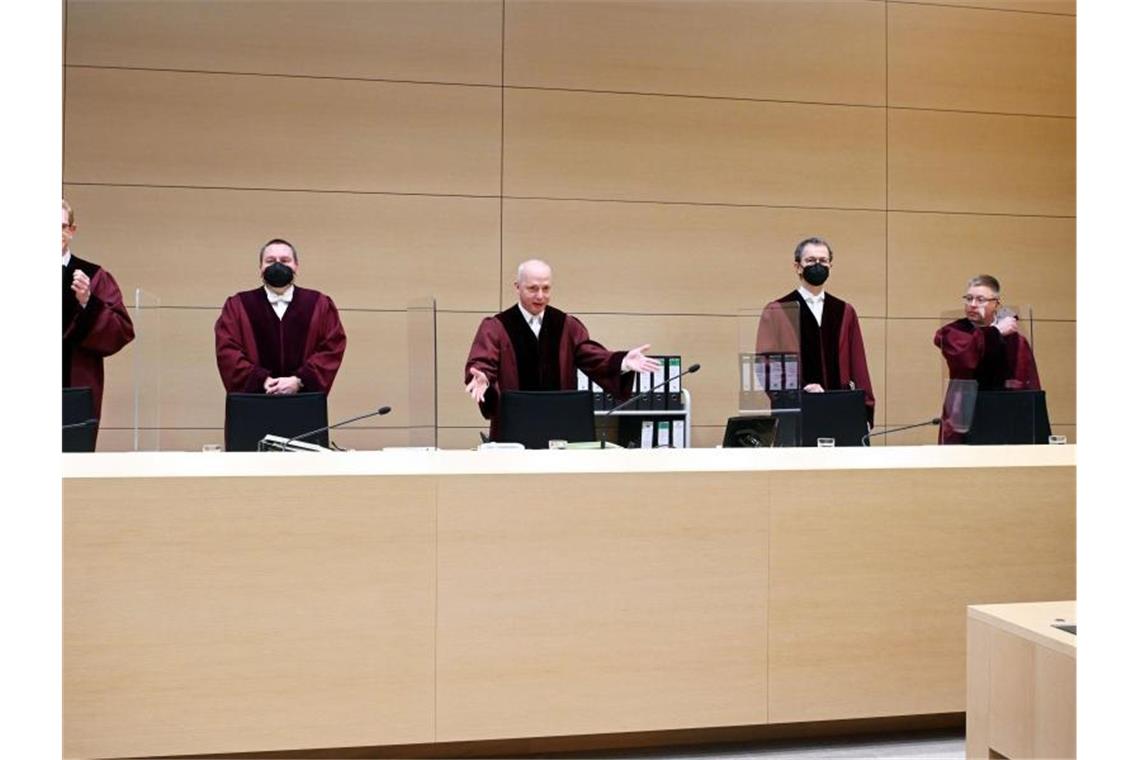 Der Dritte Strafsenat des Bundesgerichtshof eröffnet eine Verhandlung zum NSU-Komplex. Foto: Uli Deck/dpa