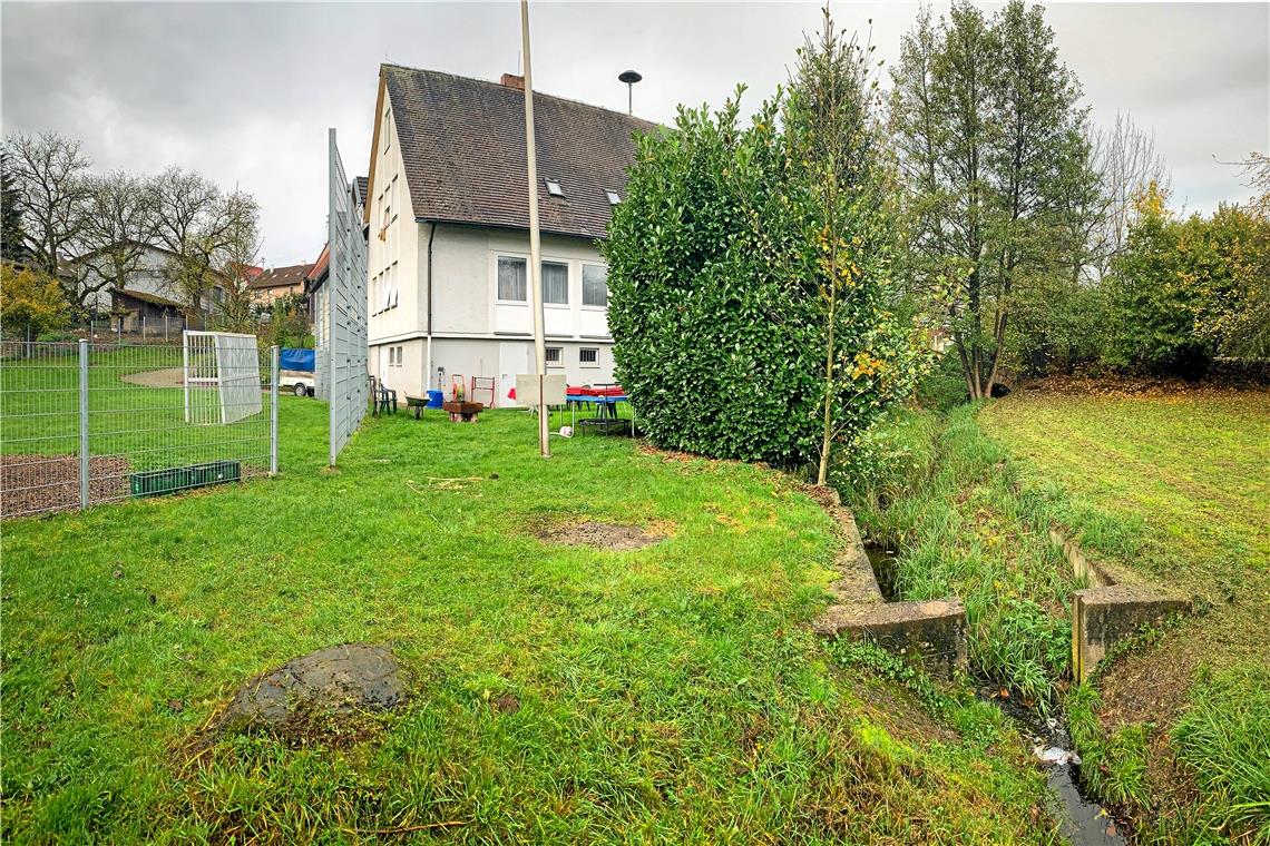 Den Eckertsbach erlebbar machen Der Eckertsbach rund um das Strümpfelbacher Rathaus ist momentan zugewuchert und schwer zugänglich. Foto: A. Becher