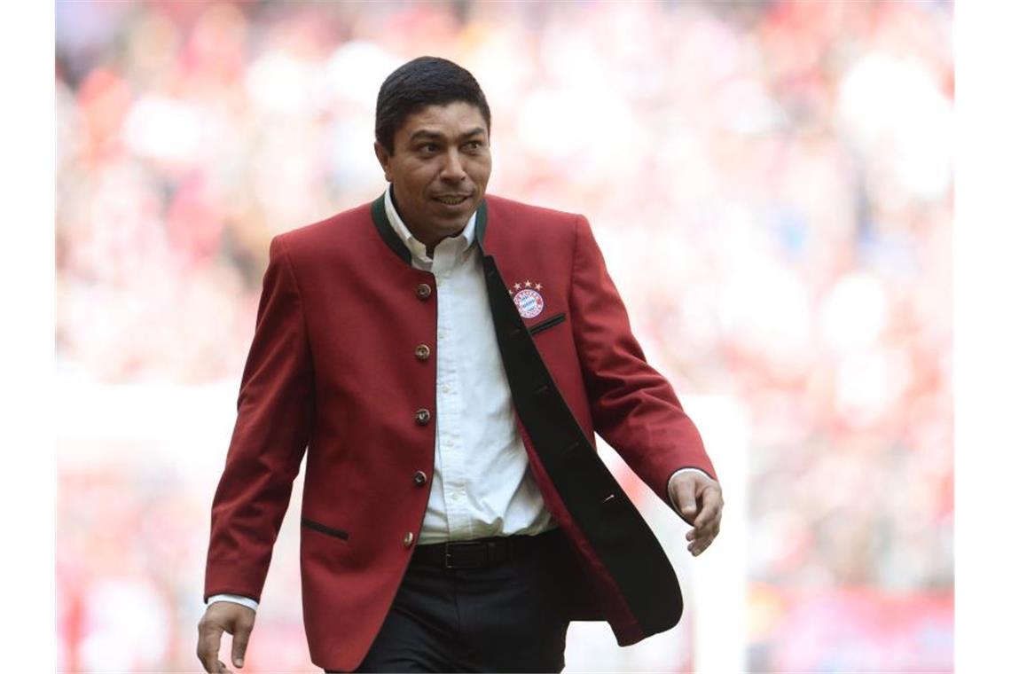 Der ehemalige Bayernprofi Giovanne Elber bei einer Ehrung der Meistermannschaften in der Allianz-Arena. Foto: picture alliance / dpa / Archivbild