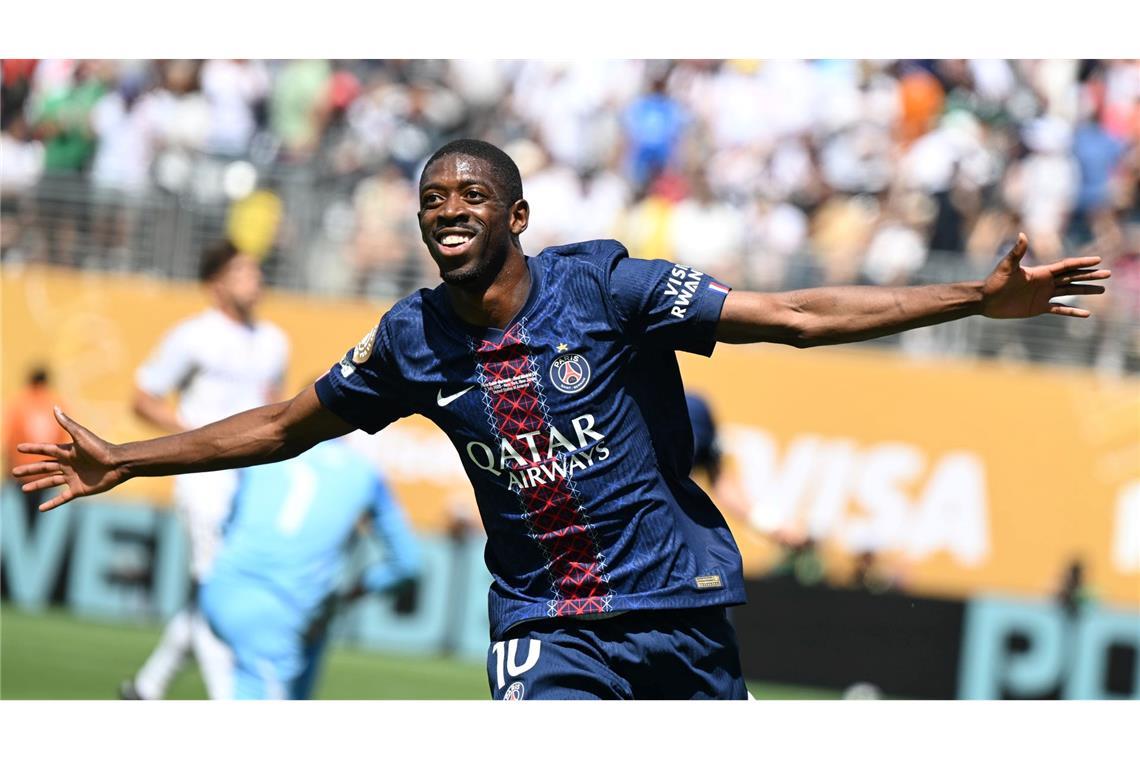 Grandioses PSG-Kollektiv demütigt Real Madrid und Alonso Der ehemalige Dortmunder Ousmane Dembélé bejubelt sein Tor zum 2:0.