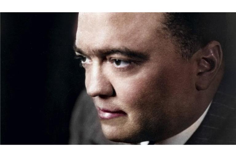 Der ehemalige FBI-Chef John Edgar Hoover (1895-1972) auf einer Fotografie von 1948