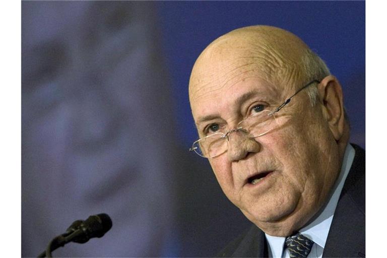 Der ehemalige Präsident von Südafrika, Frederik Willem de Klerk, ist tot. Foto: Peter Schneider/KEYSTONE/dpa
