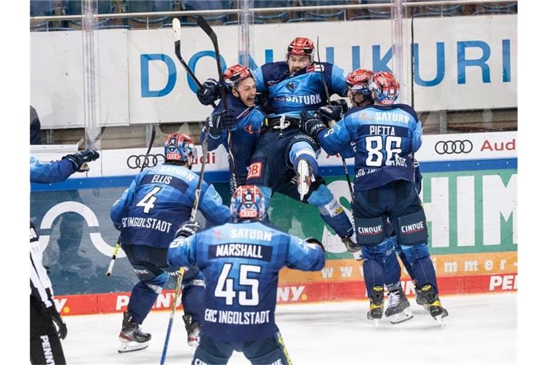 Der ERC Ingolstadt setzte sich nach zwei Spielen gegen den EHC Red Bull München durch. Foto: Matthias Balk/dpa