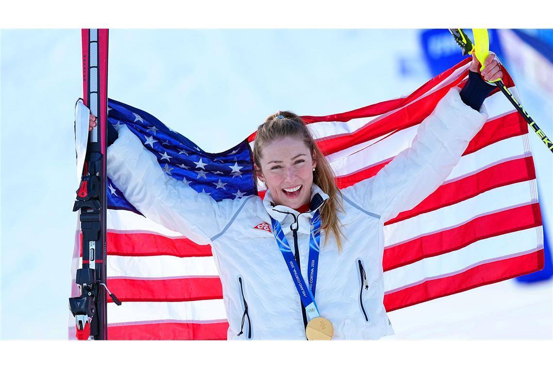 Der erlösende Erfolg: Mikaela Shiffrin holt sich in überlegener Manier Gold im Slalom bei den Olympischen Winterspielen. (Archivbild)