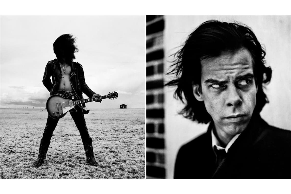 Der etwas andere Rock'n'Roll-Chronist: Slash im Jahr 1992 in Santa Fe (links) und Nick Cave im Jahr 1996 in London