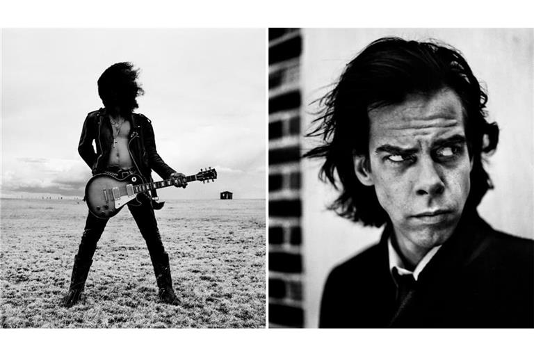 Der etwas andere Rock'n'Roll-Chronist: Slash im Jahr 1992 in Santa Fe (links) und Nick Cave im Jahr 1996 in London
