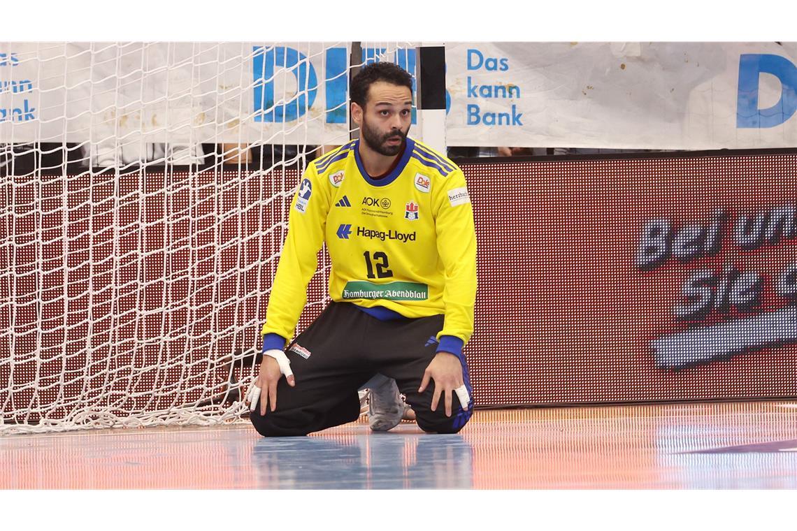 Der Ex-Balinger Mohamed El-Tayar im HSV-Tor zeigte zehn Paraden, war am Ende aber sehr enttäuscht.