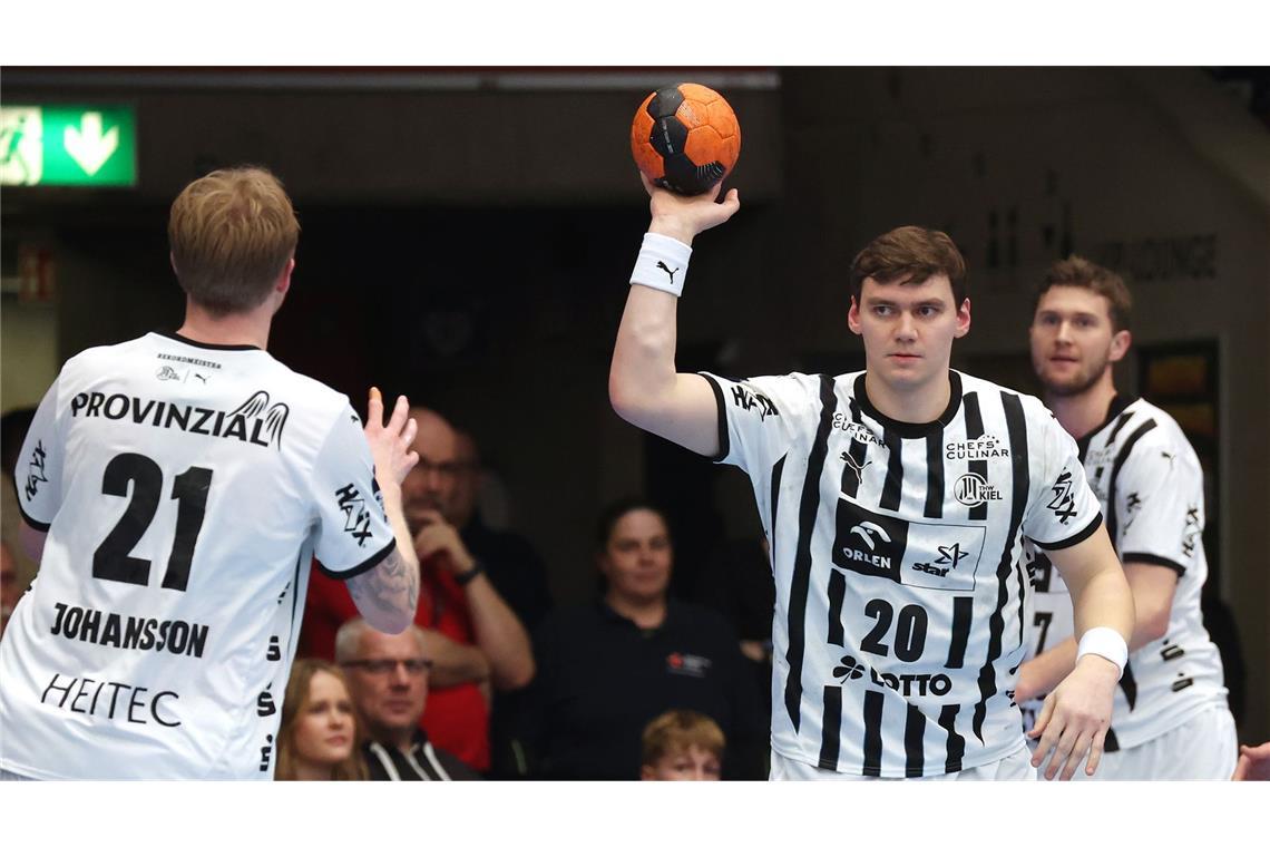 Der Ex-Stuttgarter Lukas Laube im THW-Dress.