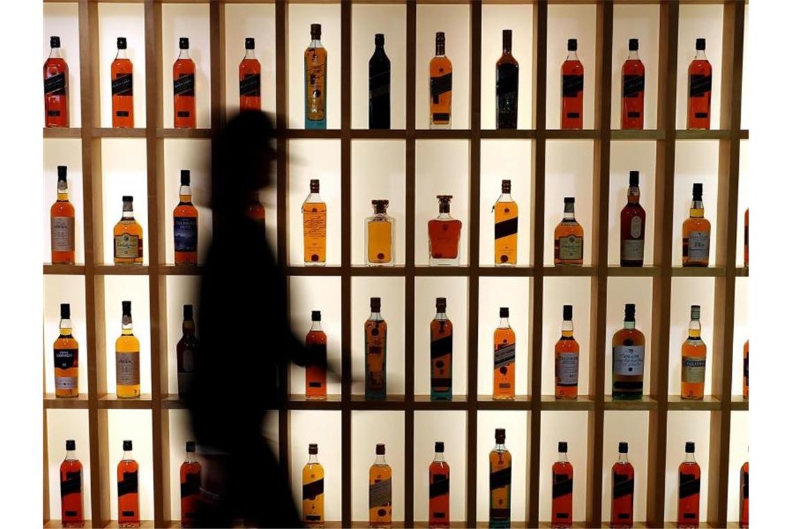 Britische Lebensmittelexporte in die EU stark eingebrochen Der Export von britischem Whisky ist um 63 Prozent eingebrochen. Foto: Andrew Milligan/PA Wire/dpa