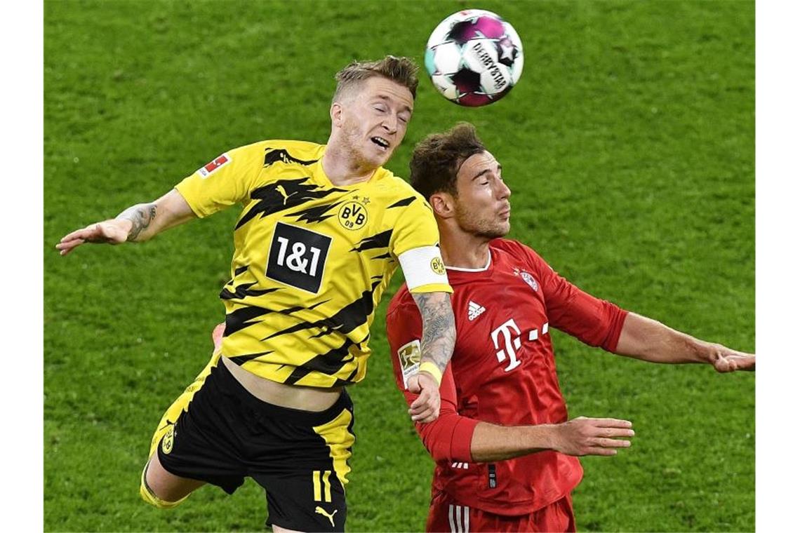 Der FC Bayern München empfängt am 24. Spieltag Borussia Dortmund. Foto: Martin Meissner/Pool AP/dpa
