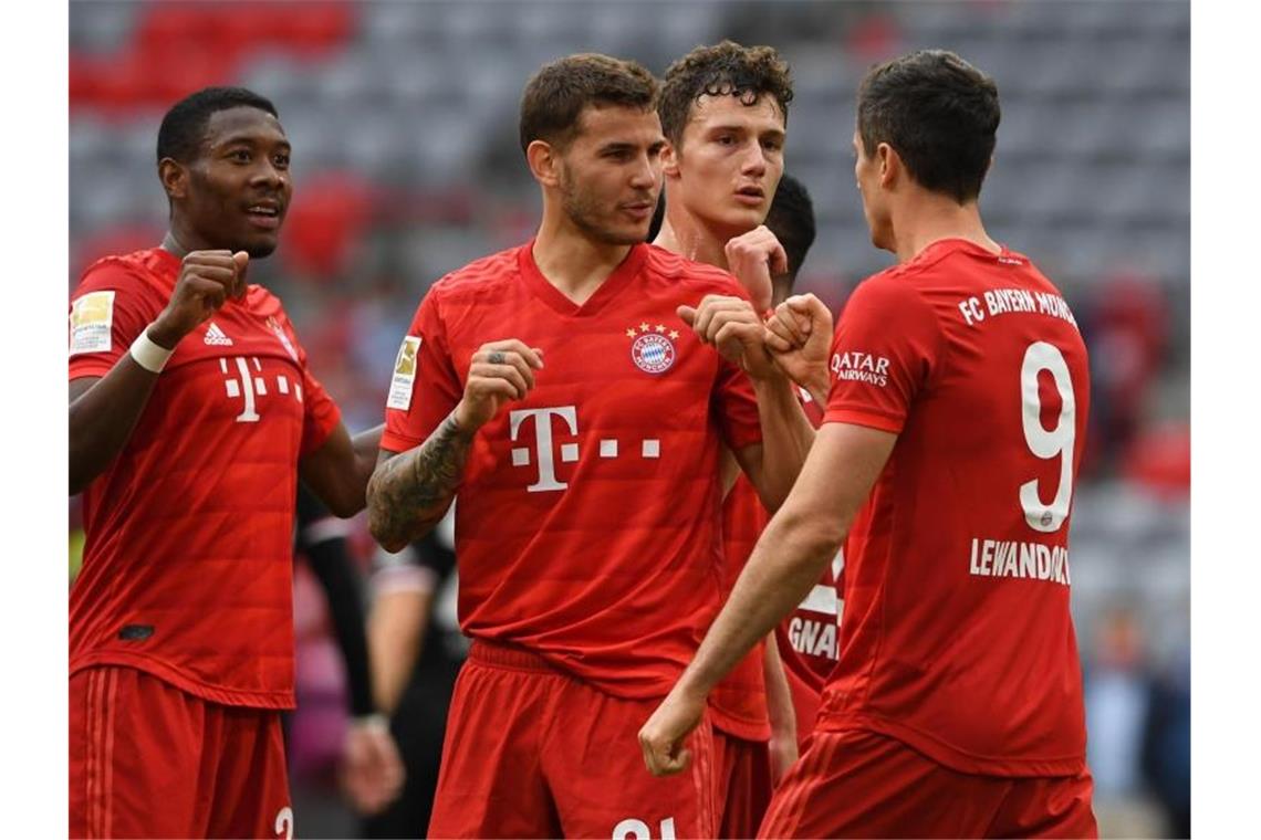 Der FC Bayern München liegt auf Meisterschaftskurs. Foto: Christof Stache/AFP/Pool/dpa