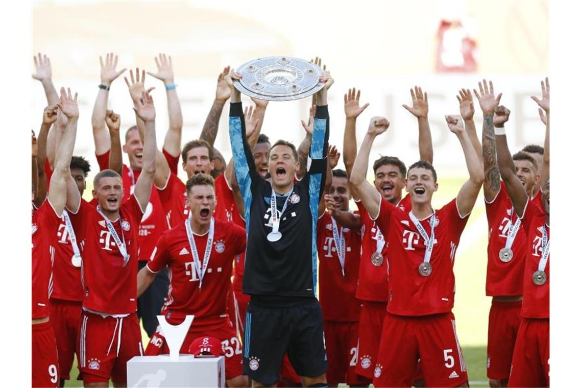 Der FC Bayern München möchte erneut die Meisterschaft gewinnen. Foto: Kai Pfaffenbach/Reuters-Pool/dpa