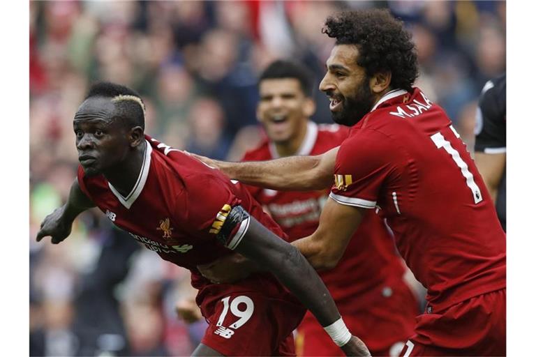 Der FC Liverpool setzt auf die Tore von Sadio Mané (l) und Mohamed Salah. Foto: Martin Rickett/PA Wire